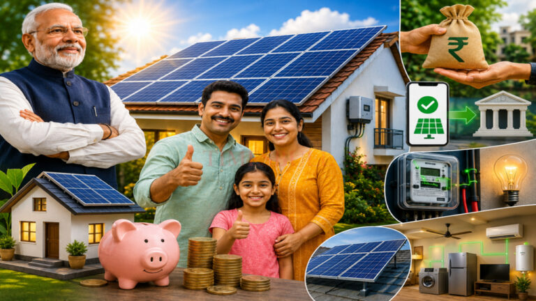 PM Surya Ghar Muft Bijli Yojana 2026: हर महीने पाएं 300 यूनिट मुफ्त बिजली और ₹78,000 की सब्सिडी, जानिएआवेदन की पूरी प्रक्रिया